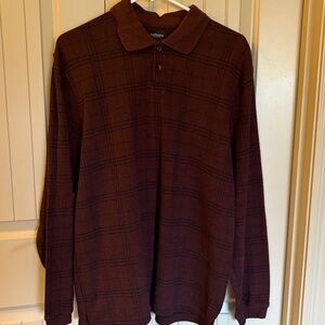 VanHeusen Men’s Long Sleeve Polo EUC